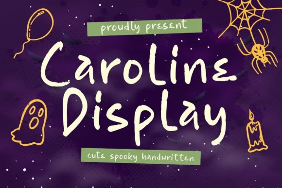 Caroline Display: A Spooky Handwritten Font for Brands