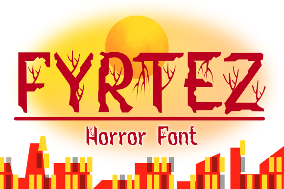 Fyrtez: A Bold Decorative Typeface for Horror Design