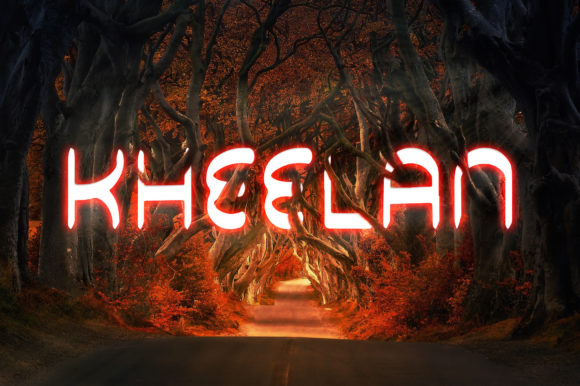 Kheelan Font: Bold Robotic Branding for Small Business