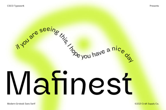 Mafinest: A Modern Sans Serif Typeface for Editorial Design