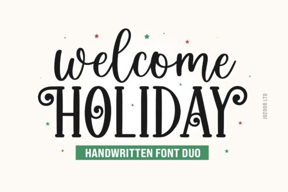 Welcome Holiday Duo: A Modern Script Font for Web Design
